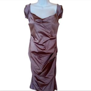 NICOLE MILLER  Glam Silver Party Dress Size 10